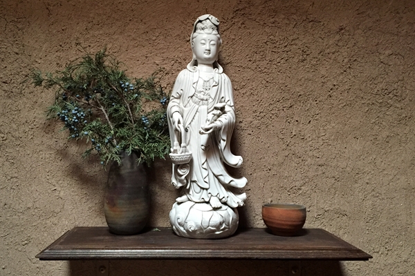Kannon Bodhisattva in Entryway Foyer